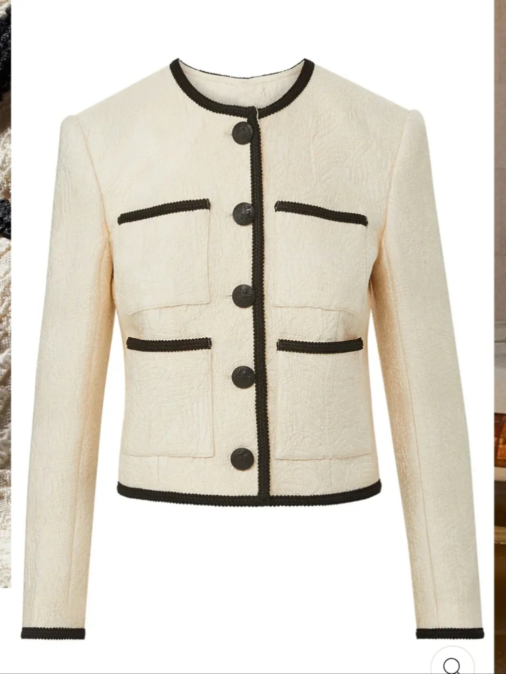 Veronica Beard Darla Lady Jacket Blazer Ivory Size 10 - Picture 2 of 14